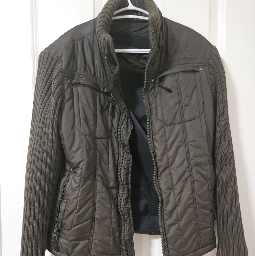 Gas Mens Jacket M Green Warm Fall Winter italian designer